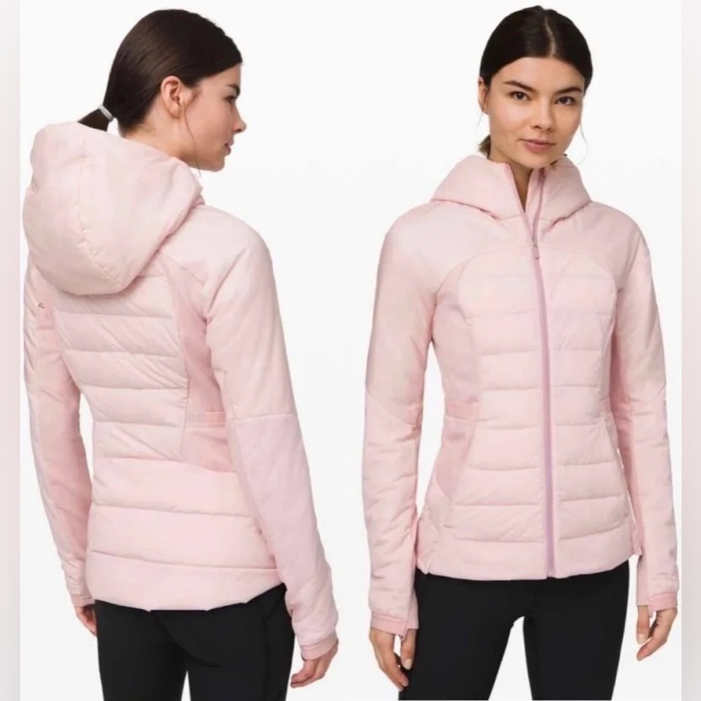 NWT Lululemon Women's Down For It All Jacket, porcelain pink, size 8